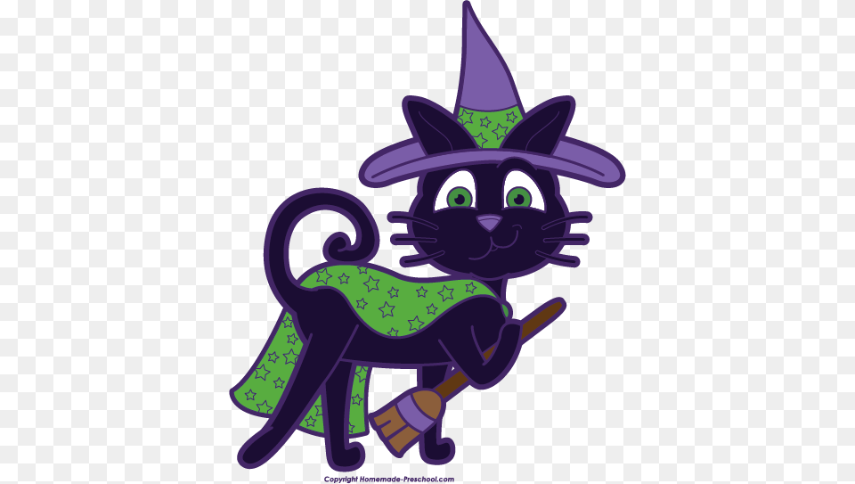 Witch Cat Clipart, Art, Cartoon, Baby, Person Free Png