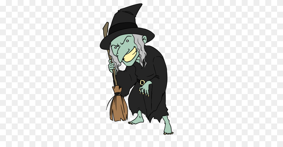 Witch Clip Art, Person, Cleaning, Clothing, Hat Png Image