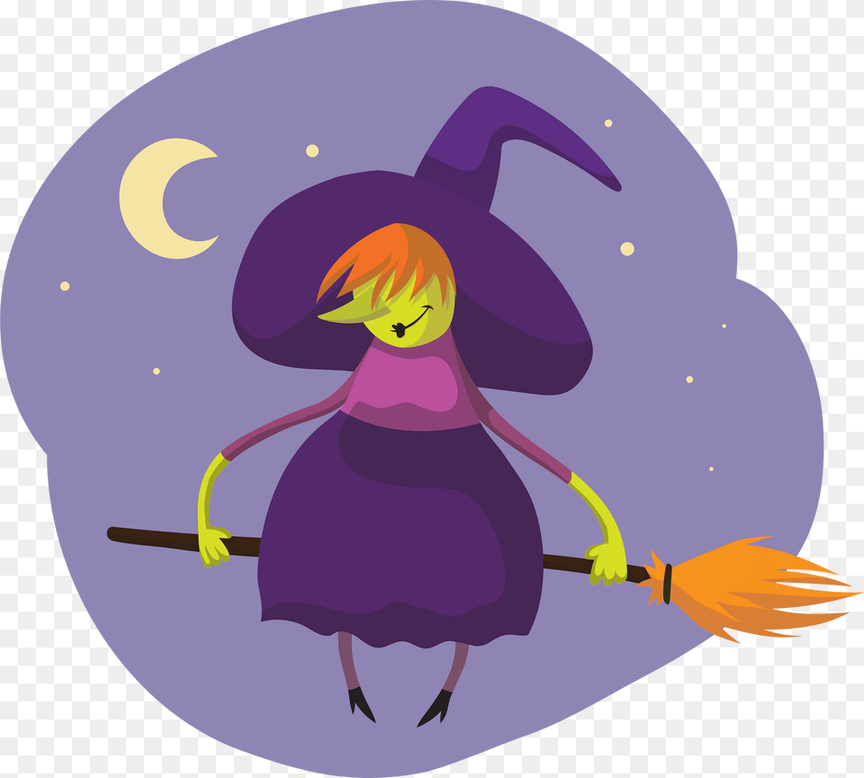 Witch Clipart, Purple, Art, Graphics, Cartoon Png