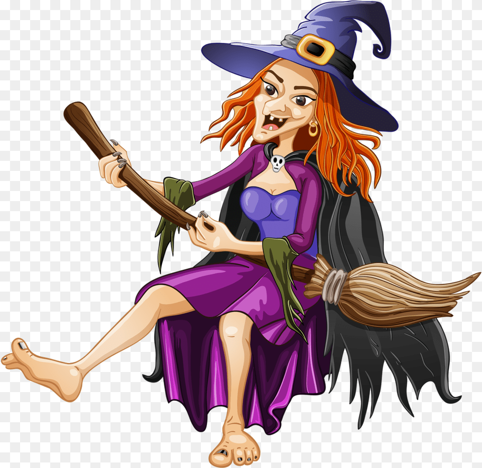 Witch Clipart Czarownica Grafika, Book, Comics, Publication, Adult Png