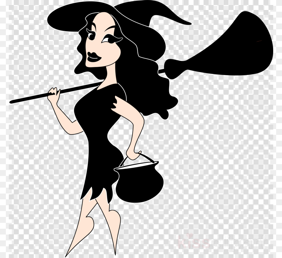 Witch Clipart Towel Witchcraft, Adult, Female, Person, Stencil Png Image