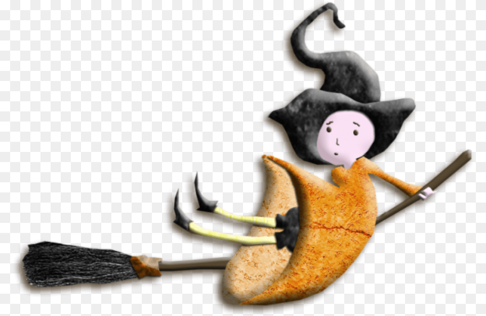 Witch Cute Broomstick Freetoedit Monkey, Food, Fruit, Plant, Produce Png