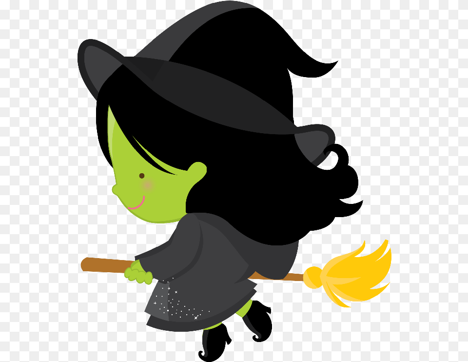 Witch Cute Halloween Clip Art, People, Person, Clothing, Hat Png