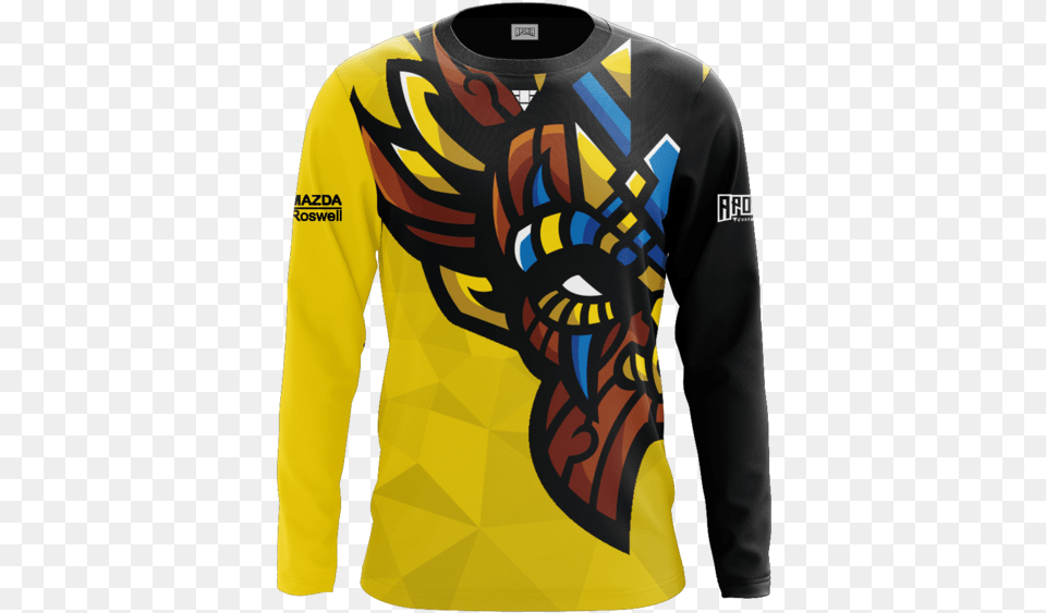 Witch Doctor Gaming Yellow Long Sleeve Jersey Long Sleeved T Shirt, Clothing, Long Sleeve, T-shirt Png