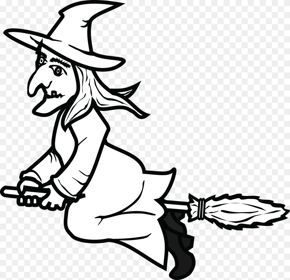 Witch Face Clipart Black And White, Book, Comics, Stencil, Publication Free Png
