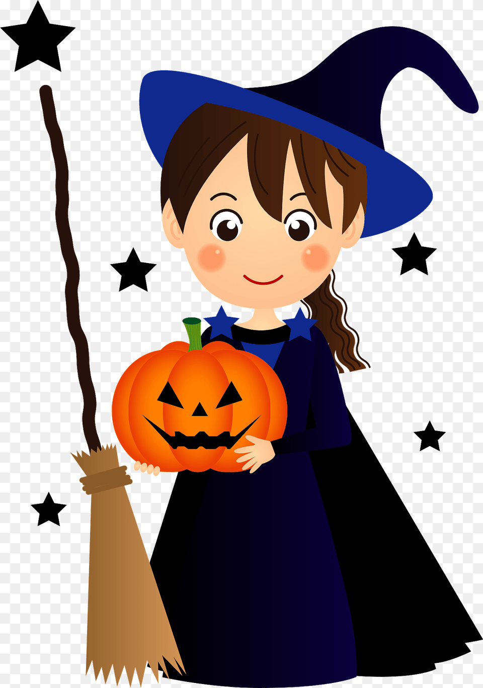 Witch Halloween Clipart Transparent Seamless Stars Pattern, Baby, Person, Face, Head Free Png Download