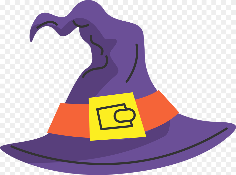 Witch Hat Boszorkxe1ny Cartoon Purple Witch Hat, Clothing, Animal, Fish, Sea Life Free Transparent Png