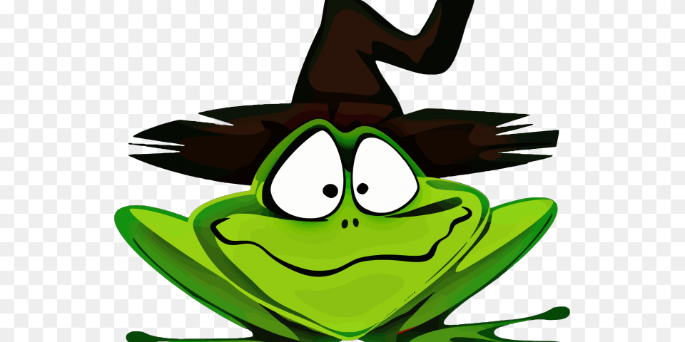 Witch Hat Clipart Witch Cauldron Halloween Frog, Green, Amphibian, Animal, Wildlife Free Transparent Png