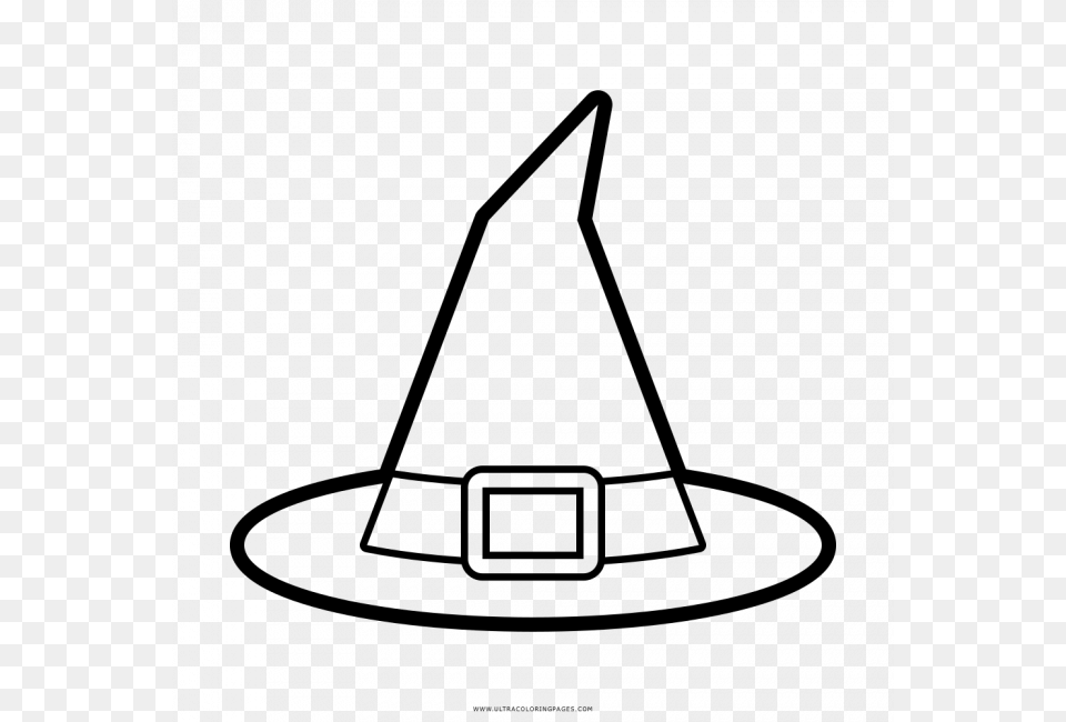 Witch Hat Coloring Pages, Gray Free Transparent Png