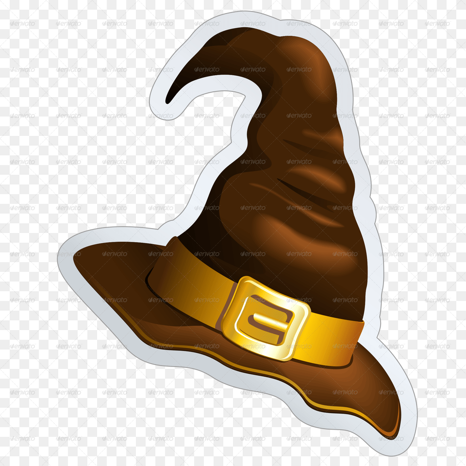 Witch Hat Sticker Witch Hat Brown, Clothing, Accessories, Chess, Game Png Image