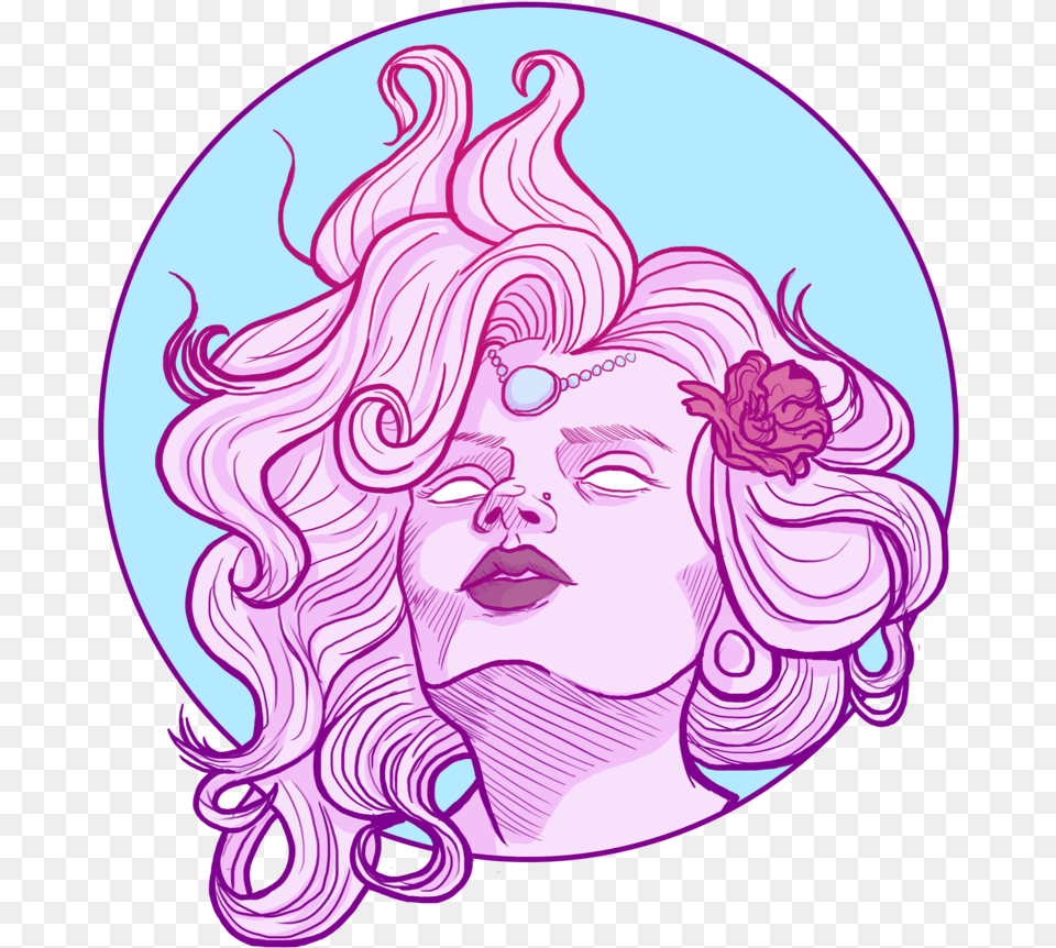 Witch Head Color, Art, Purple, Drawing, Doodle Free Png