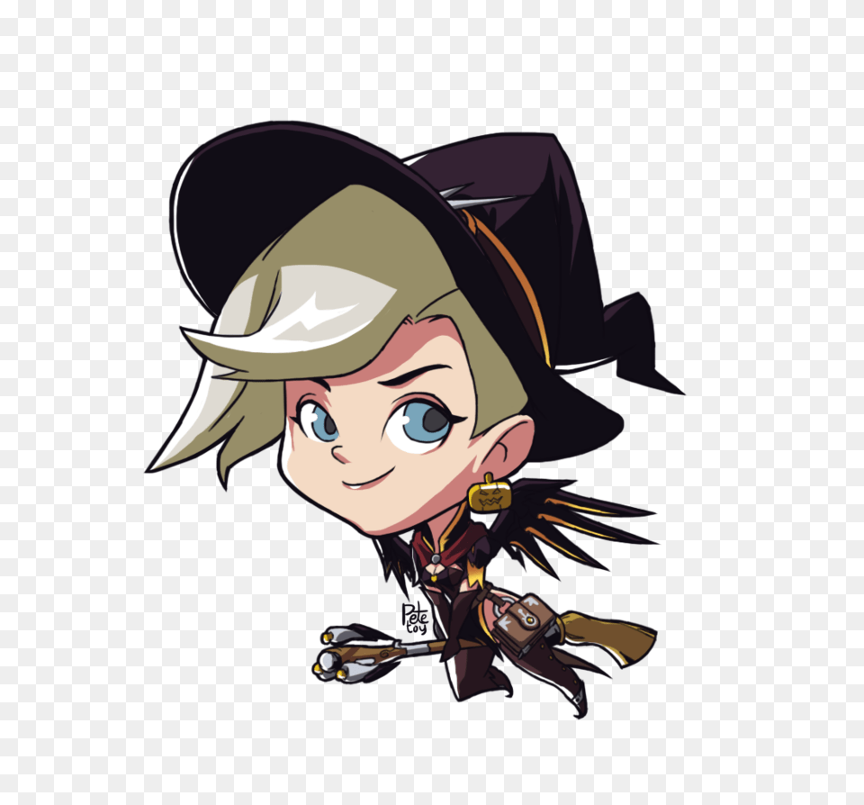 Witch Mercy Alternate Cute Spray, Book, Comics, Publication, Baby Free Png