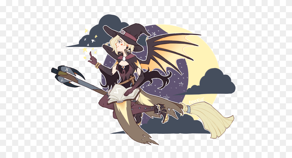 Witch Mercy Mercy Bruja Mercy Halloween Overwatch Overwatch Mercy The Witch, Book, Comics, Publication, Person Png Image