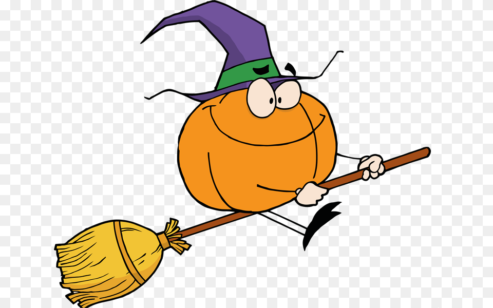 Witch On A Broom Clipart Clipartfest Witch Pumpkin Clip Art, Person, Nature, Outdoors, Snow Free Transparent Png