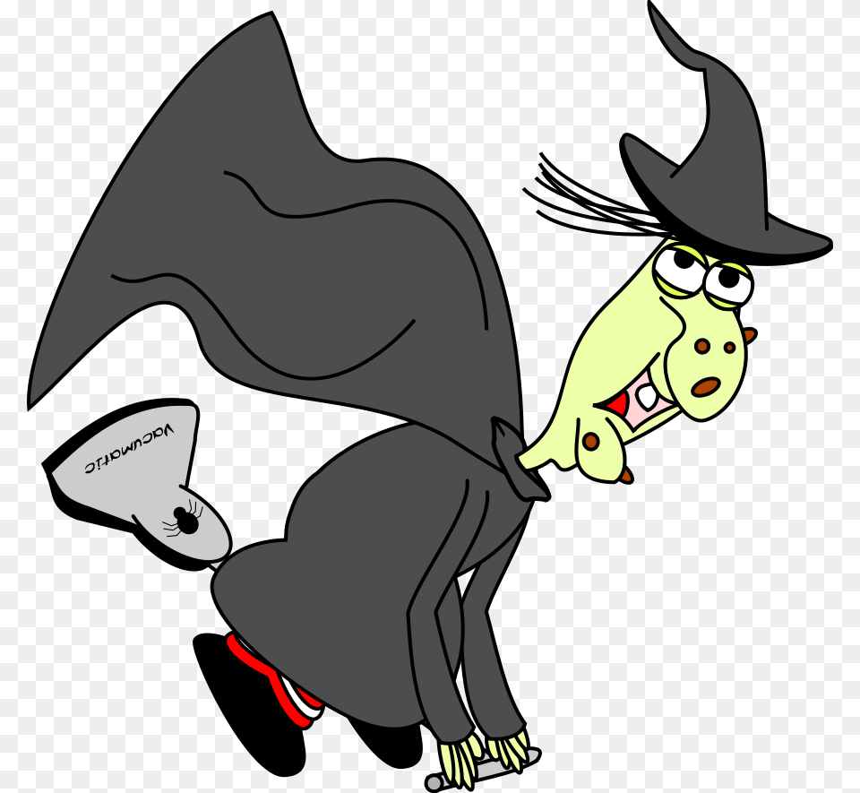 Witch On A Vac Clip Arts For Web, Cartoon, Person, Adult, Female Free Transparent Png