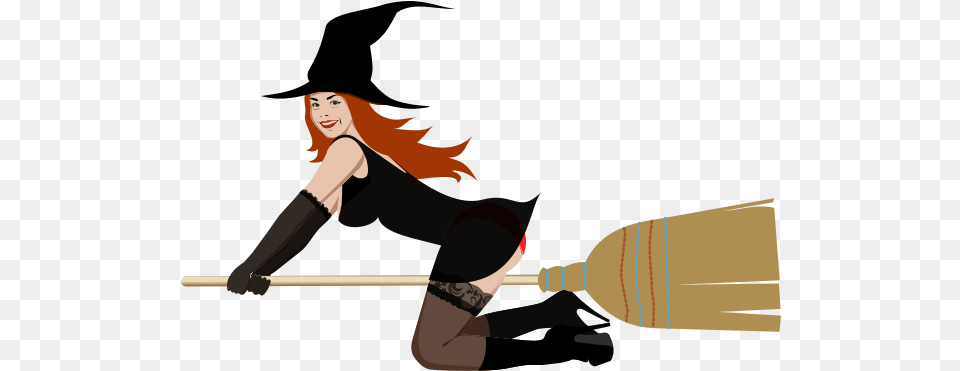 Witch On Broom 1 By Rones Witchcraft, Adult, Female, Person, Woman Png Image