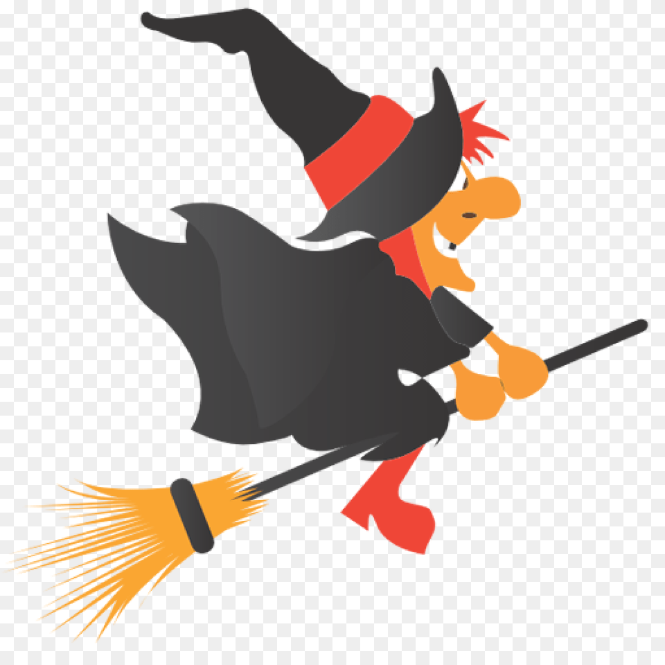 Witch On Broom Clipart Clipart People, Person, Baby Free Png Download