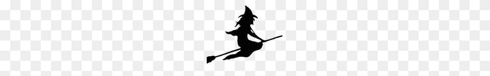 Witch On Broom Clipart Flying Witch On Broom Clip Art, Silhouette Png Image