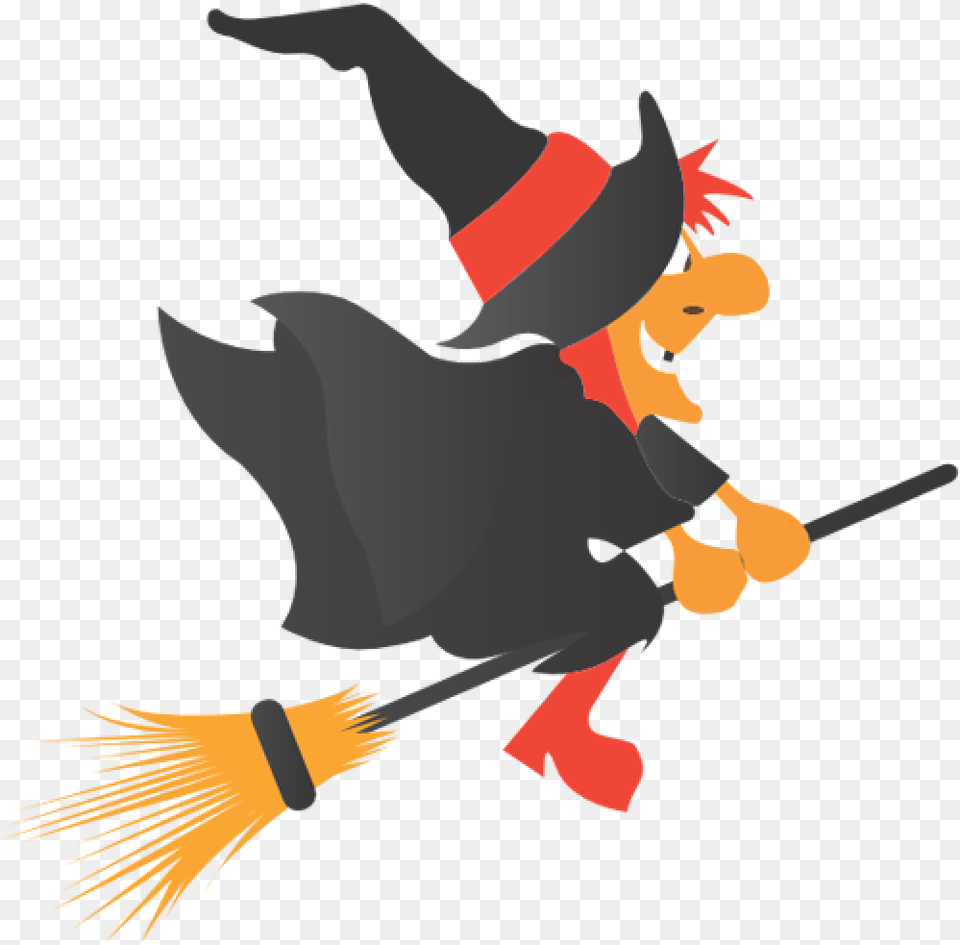 Witch On Broom Clipart Halloween Csscreme School Clipart Halloween Witch On A Broom, People, Person, Graduation Free Png Download