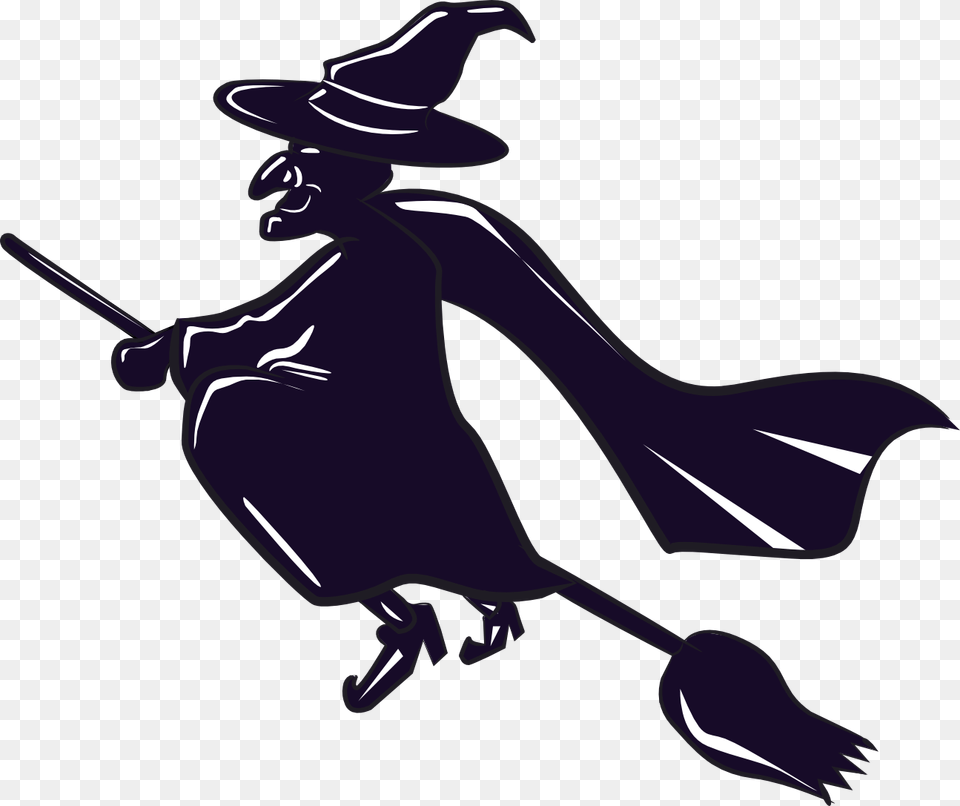 Witch Outline Cliparts, People, Person, Clothing, Hat Free Png Download