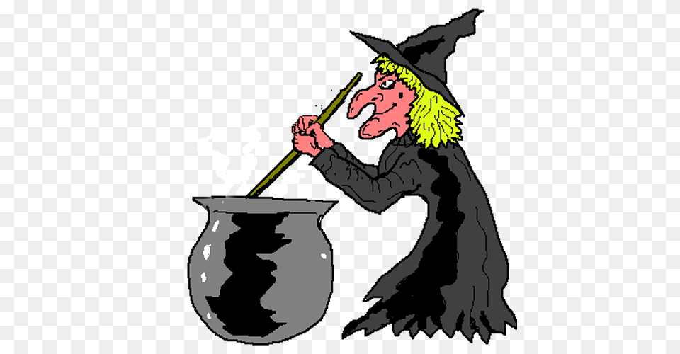 Witch Pictures Witch Stirring Her Cauldron Clip Art, Baby, Person, Jar, Face Free Transparent Png