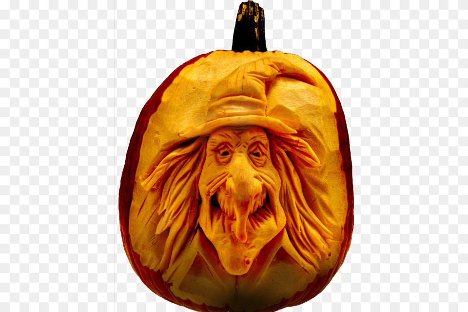 Witch Pumpkin Carving, Food, Plant, Produce, Vegetable Free Transparent Png