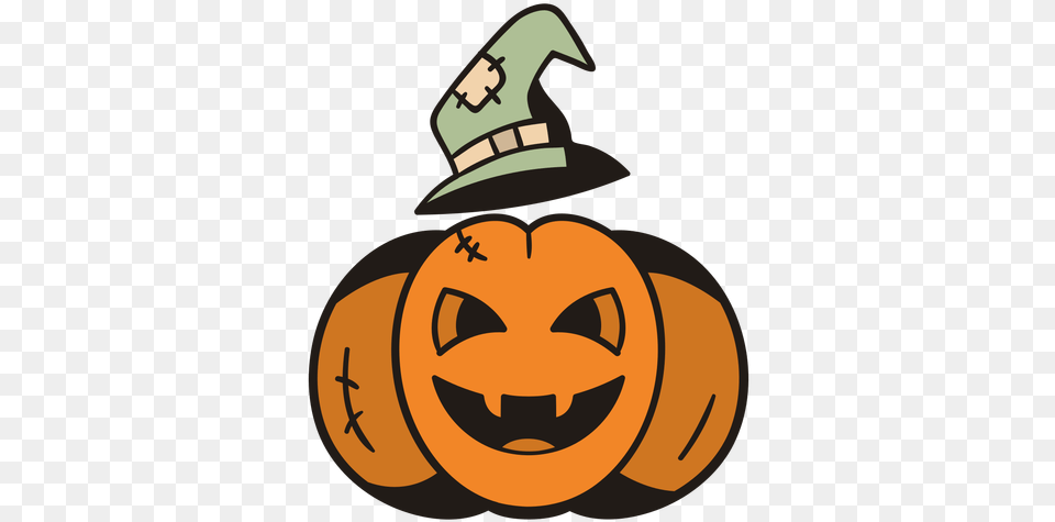 Witch Pumpkin Hand Drawn Transparent U0026 Svg Vector File Halloween, Festival, Nature, Outdoors, Snow Free Png