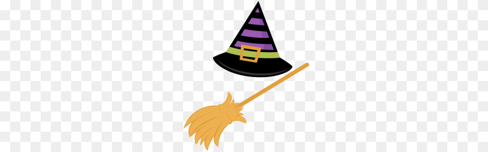 Witch Set Halloween Witch Scrapbook Titles, Broom Png Image