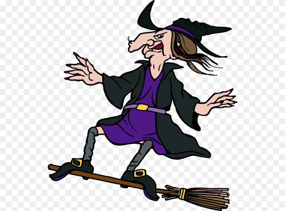 Witch Ugly Witch On Broom, Person, Face, Head, Book Free Png Download