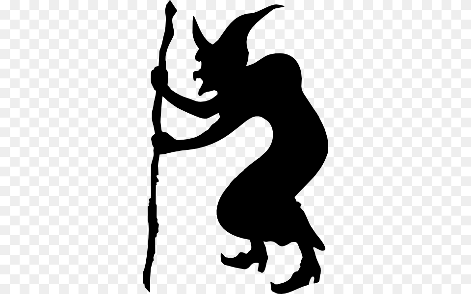 Witch Walking Clip Art, Silhouette, Stencil, Person Free Transparent Png