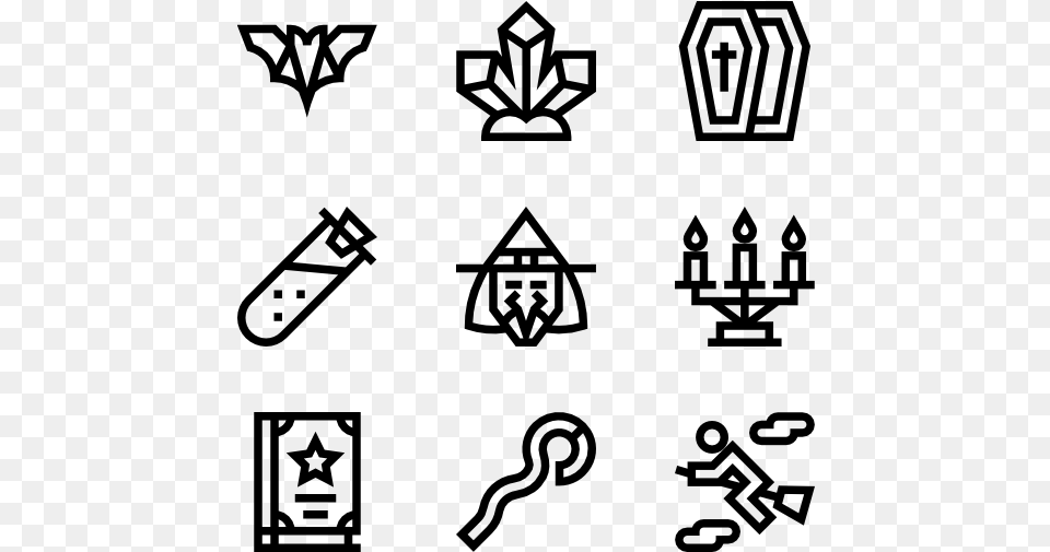 Witch Witch Icons, Gray Free Png