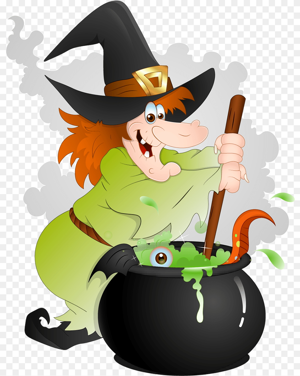 Witch With Cauldron Clipart, Baby, Person, Face, Head Png