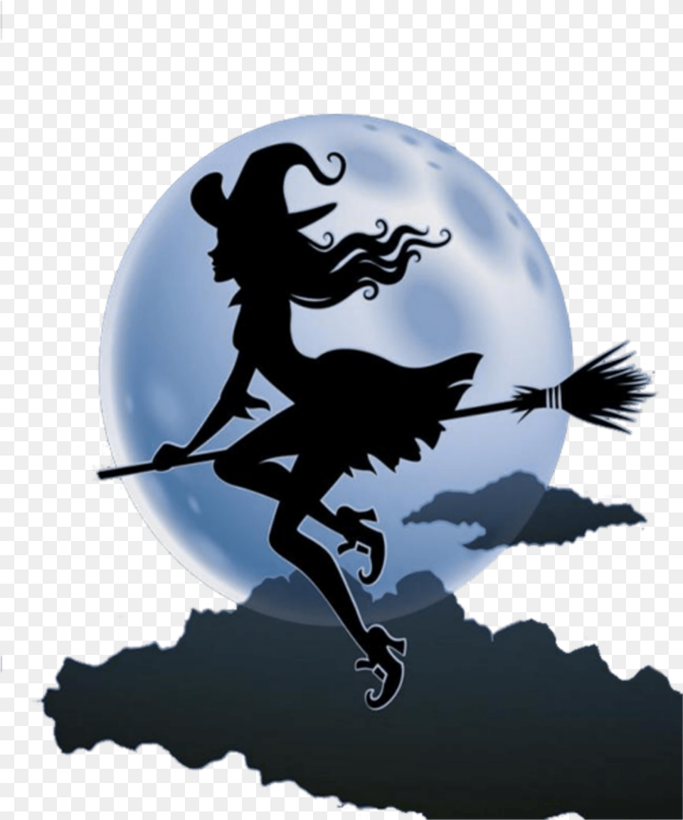 Witchcraft Vector Graphics Photograph Witch Moon Art, Silhouette, Astronomy, Nature, Night Png Image