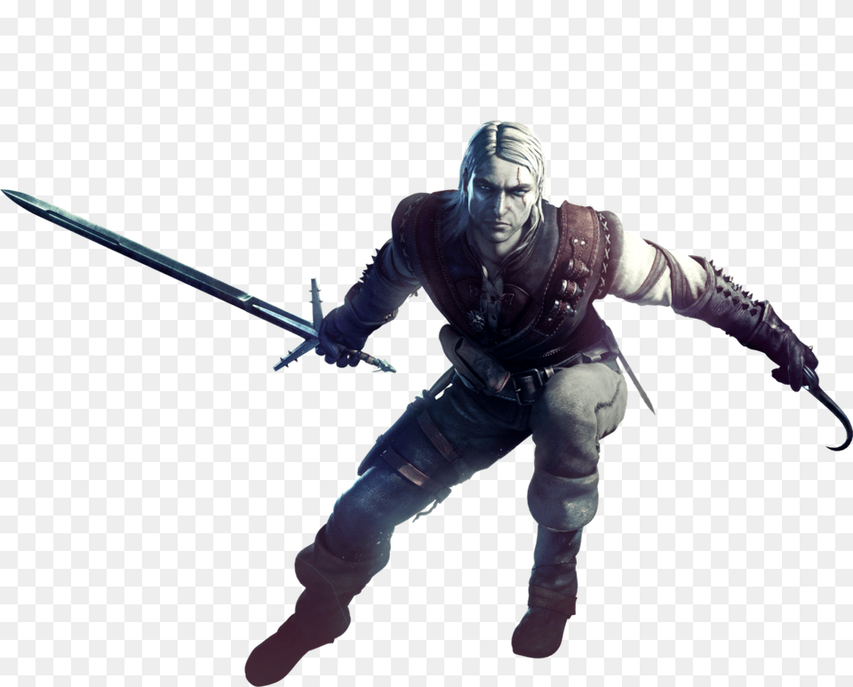 Witcher, Sword, Weapon, Adult, Male Png Image