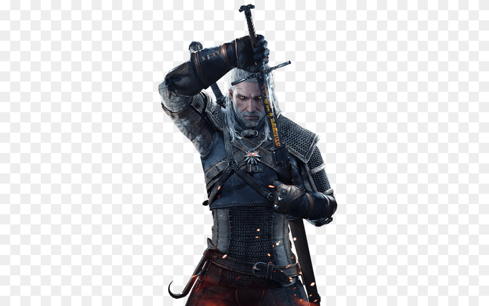 Witcher, Sword, Weapon, Adult, Male Png