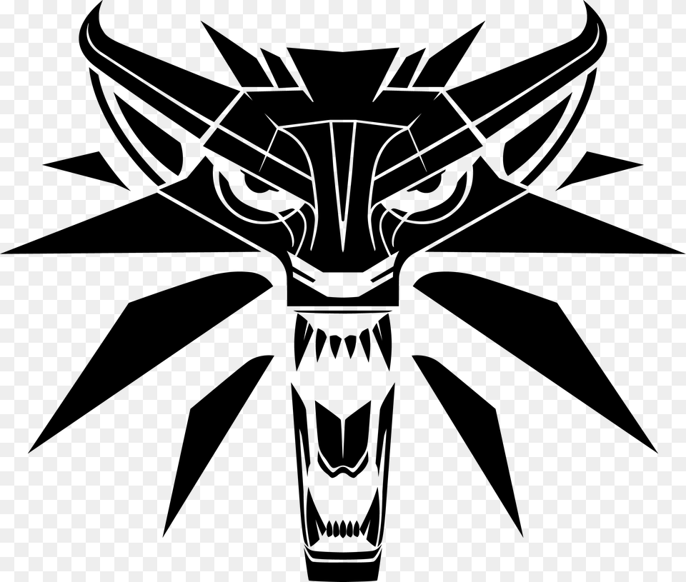 Witcher 3 Wolf Witcher 3 Logo, Gray Png