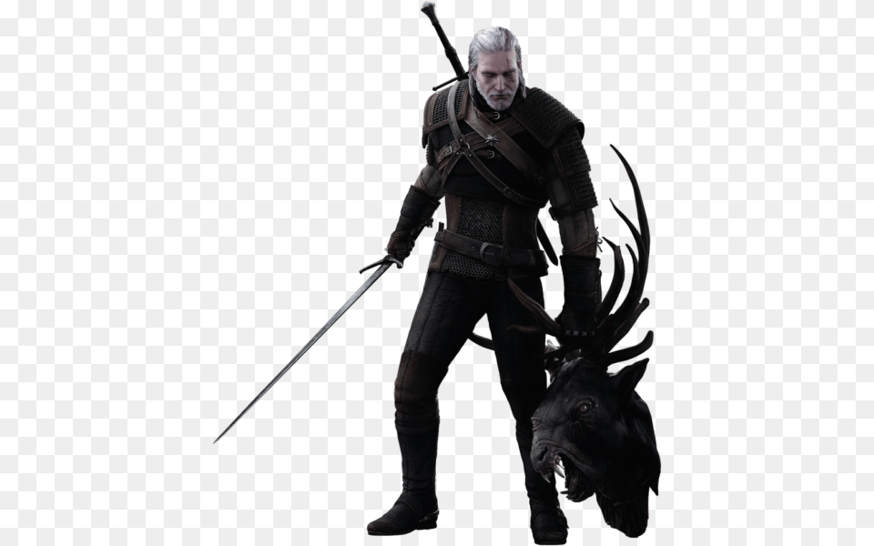 Witcher, Sword, Weapon, Adult, Male Png