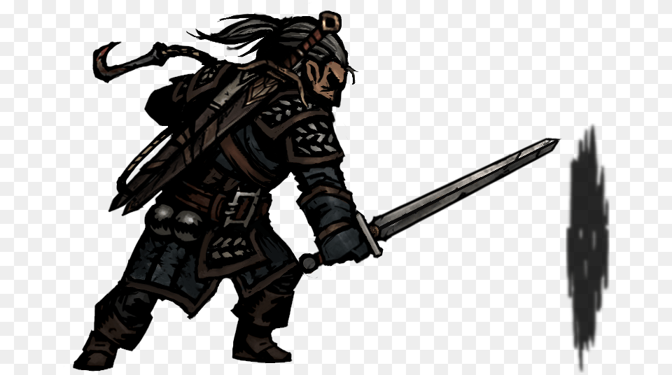 Witcher Class Mod Attack Steel Sword Darkest Dungeon Character Sprites, Adult, Male, Man, Person Free Png Download
