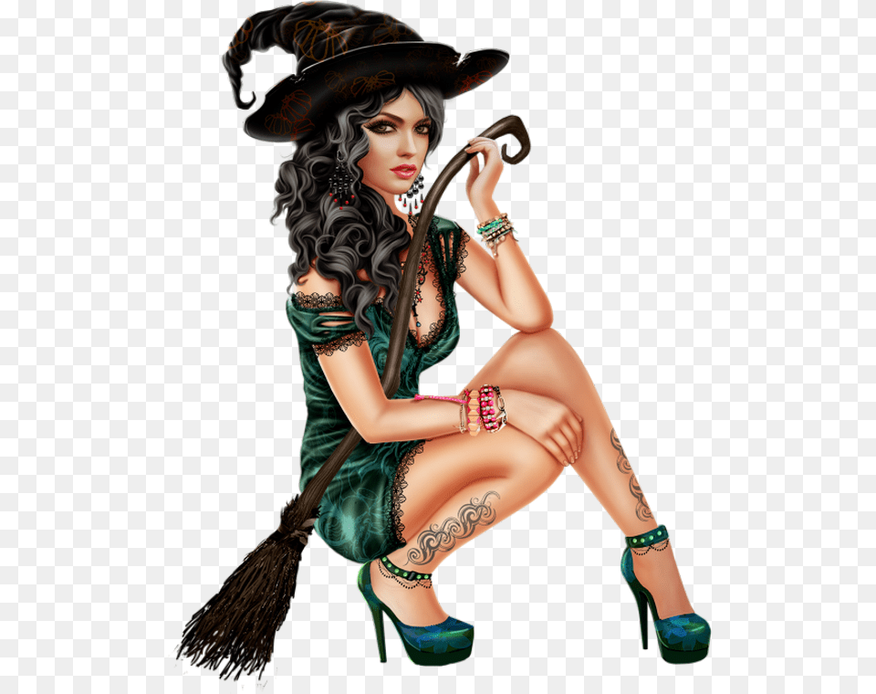 Witches And Vampires Clipart, Adult, Tattoo, Skin, Person Free Png Download