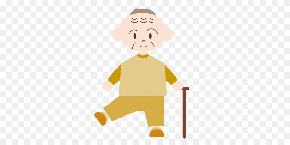 With A Cane Grandfather Illustration Family Clip Art, Baby, Person, Face, Head Free Transparent Png