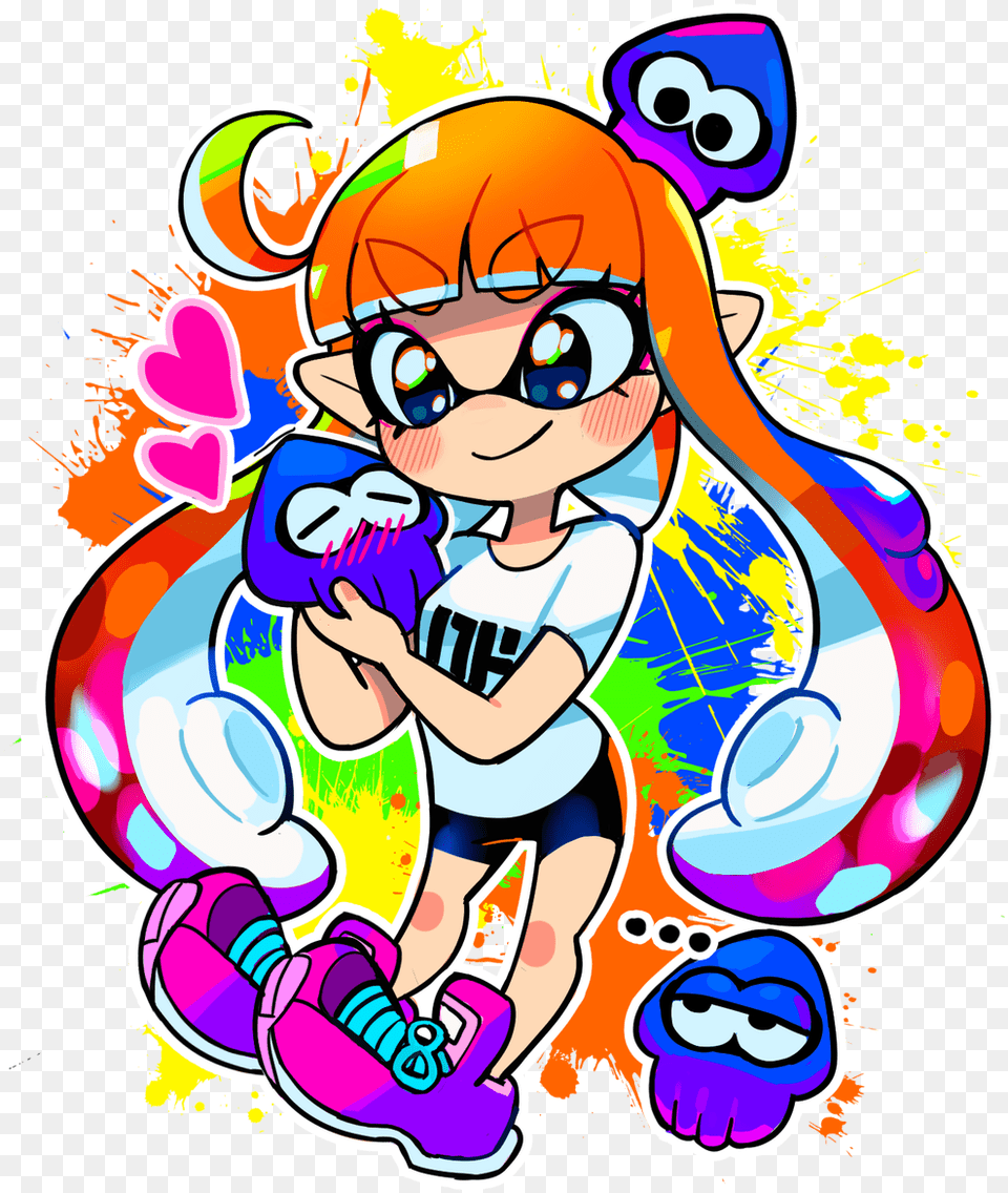 With A Lot Of Saturated Colours Splatoon Inkling Girl, Accessories, Art, Graphics, Sunglasses Png Image