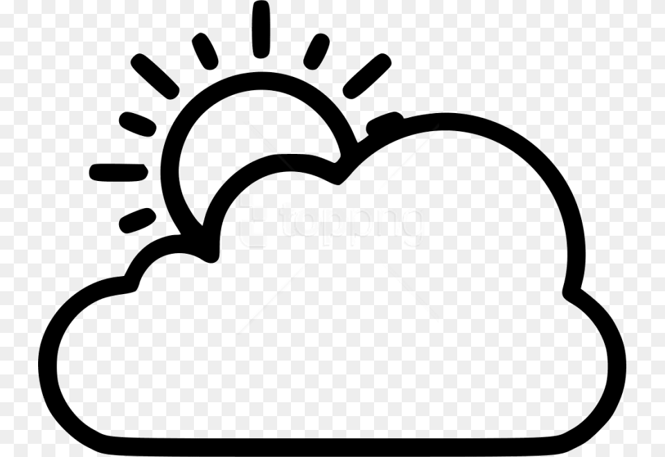 With Clouds Clipart Black And White, Stencil, Smoke Pipe Png Image