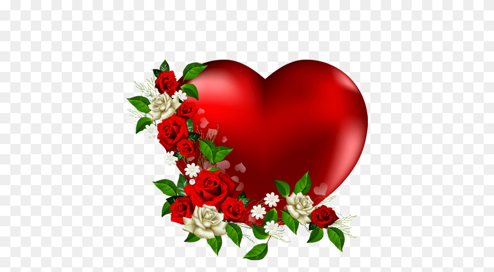 With Flowers Love Heart Image Clipart Love Heart With Flowers, Flower, Plant, Rose, Flower Arrangement Free Png
