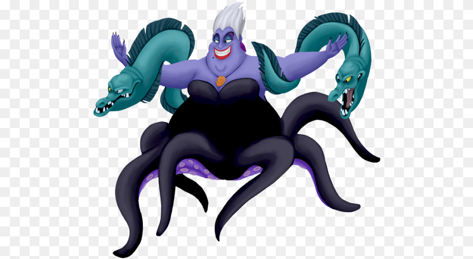 With Her Eels Adventure Ursula Little Mermaid Eels, Baby, Person, Alien, Face Free Png