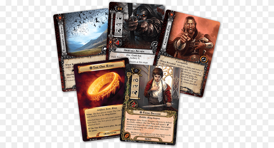 With Its 165 Cards The Road Darkens Immerses You Lord Of The Rings Lcg The Mountain, Male, Person, Collage, Child Free Png Download