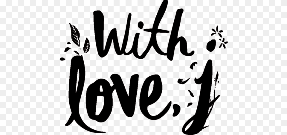 With Love J Logo Love J, Handwriting, Text, Blackboard Free Png