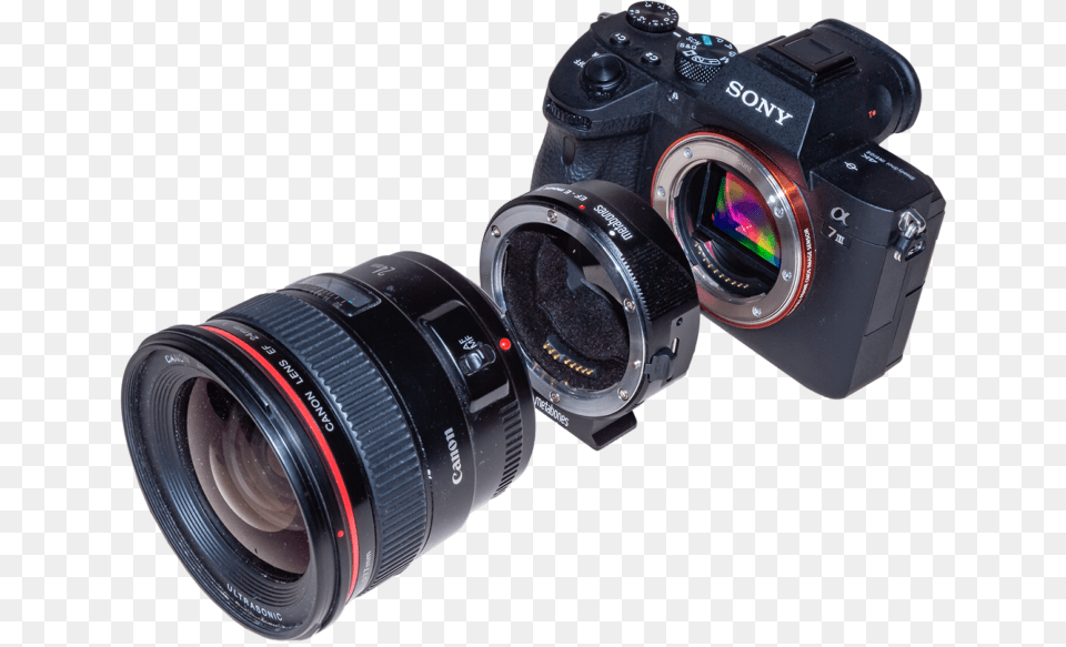 With Metabones Canon Adapter The Metabones Canon Ef Sony A7iii With Metabones, Camera, Electronics, Video Camera, Camera Lens Png Image