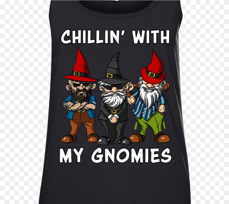 With My Gnomies Funny Fairy Garden Gnome T Cartoon, Clothing, T-shirt, Book, Publication Free Transparent Png