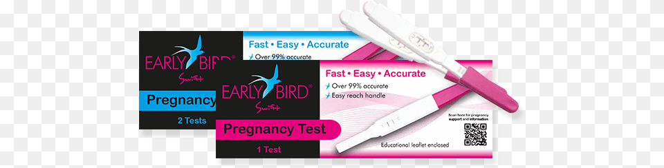 With Over 25 Years Heritage Early Bird Swift Pregnancy Early Bird One Step Early Bird Pregnancy Test, Qr Code, Text, Advertisement, Baseball Free Transparent Png