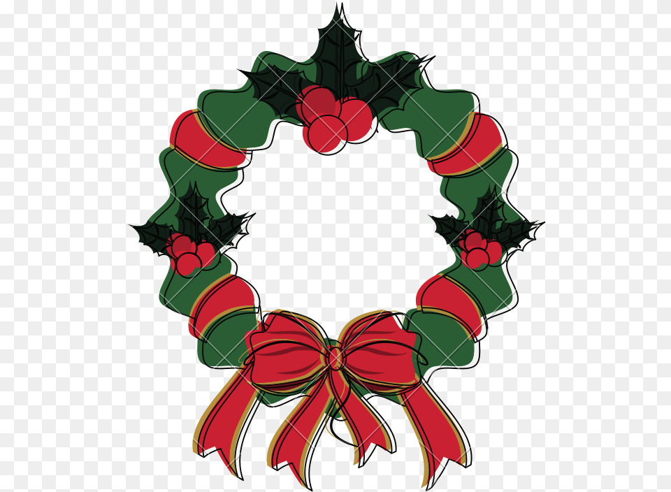 With Red And Christmas Related Icon Image Wreath, Dynamite, Weapon Free Png Download
